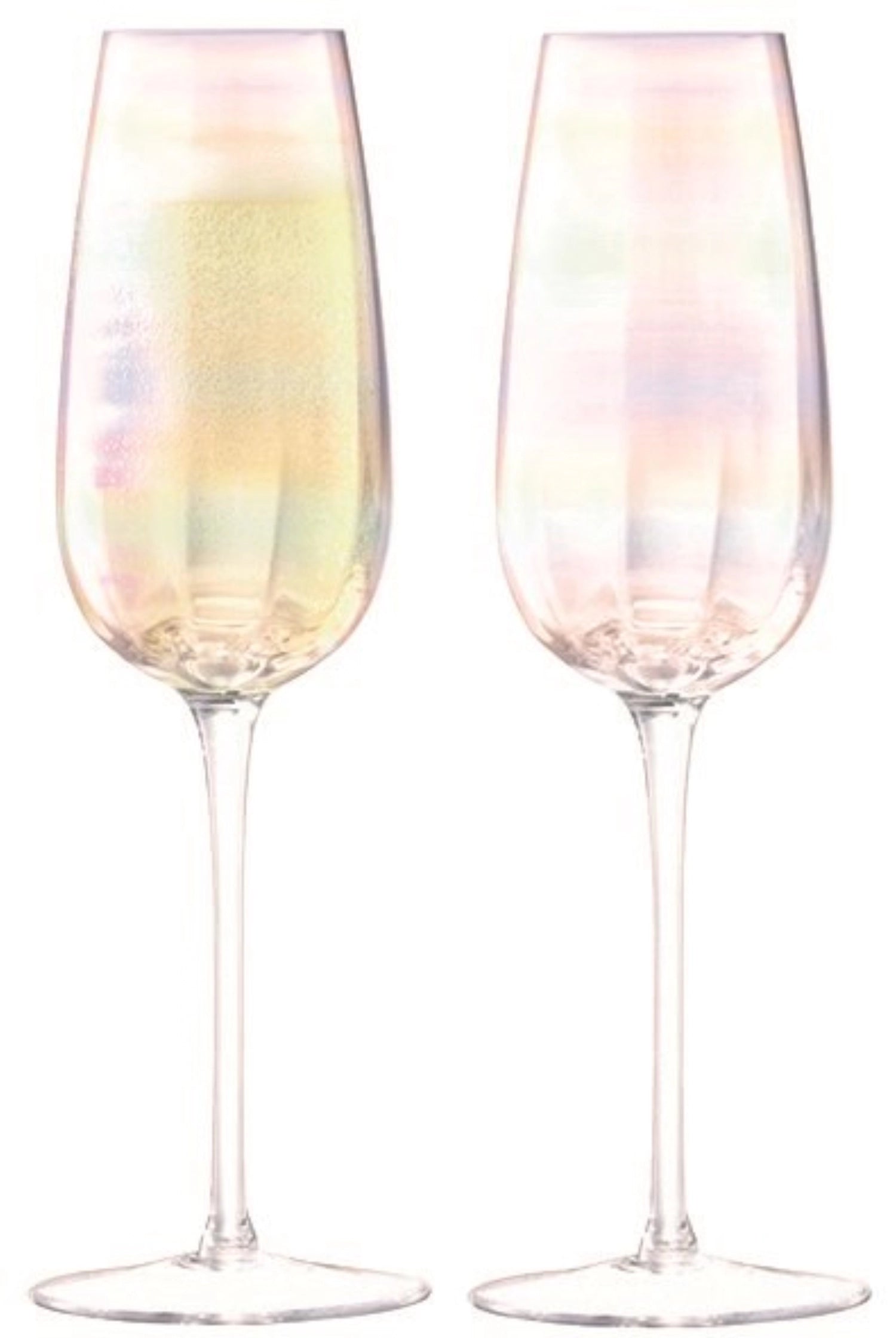 Elegantes 2er Set Sektkelche in schimmerndem Perlmutt, ideal für Champagner und festliche Anlässe, mit einem Fassungsvermögen von 250ml.
