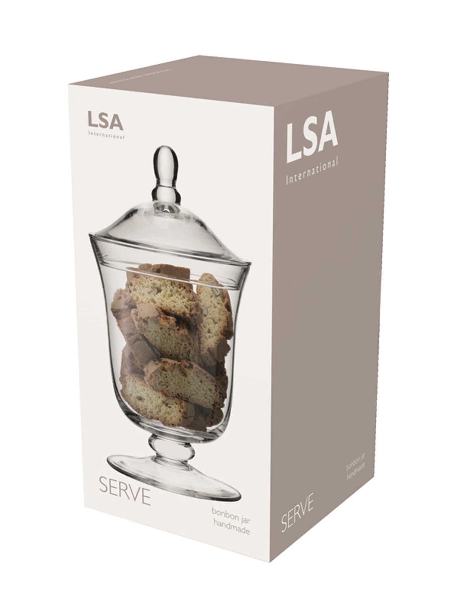 Stilvolle LSA Bonbonniere 25cm, perfekt für Süssigkeitenpräsentation.