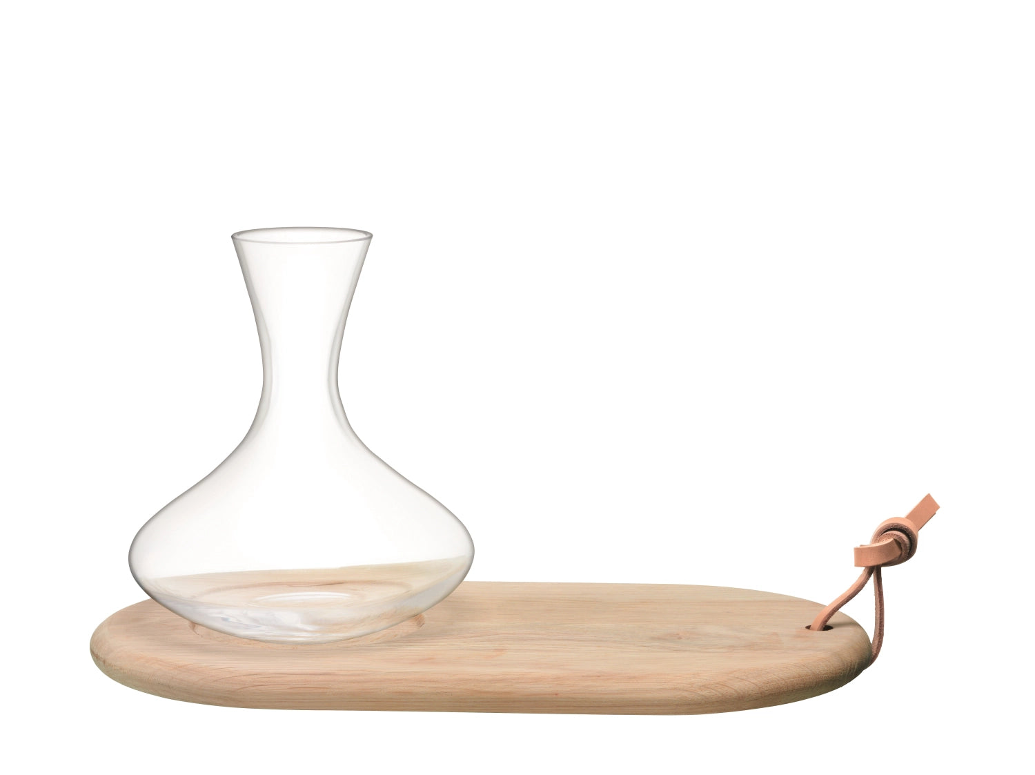 Wine cheese plate made of oak wine carafe - 1.4L clear