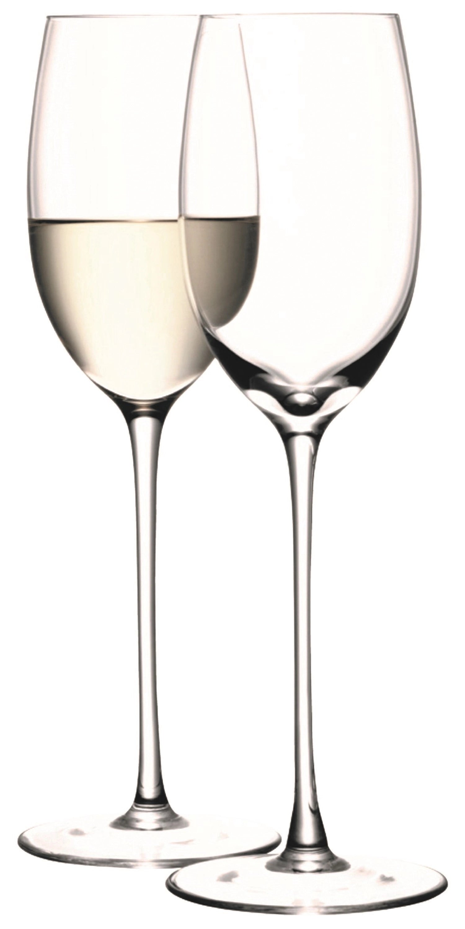 Stilvolles 2er Set klarer Weissweingläser von LSA, 340ml, perfekt für feierliche Anlässe und den Genuss von Weißwein.
