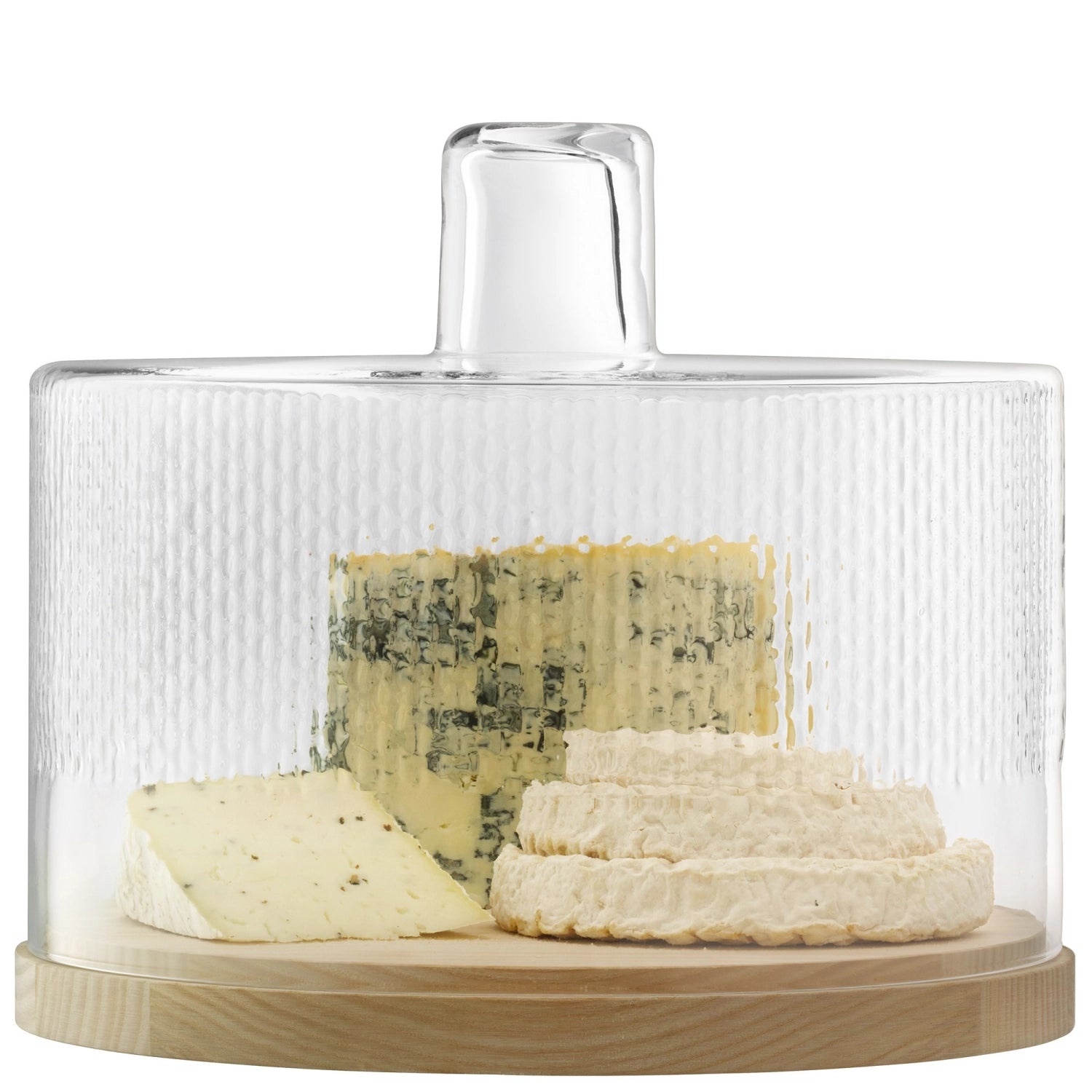 Wicker hood plate from ash Ø29cm H24.5cm - clear