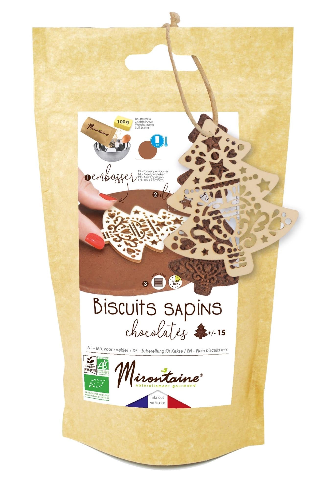 Kreative Weihnachtsfreude: Schokoladen-Tannenbäume Kekse mit Holzpräger von Scrap Cooking – einfach, lecker, festlich!