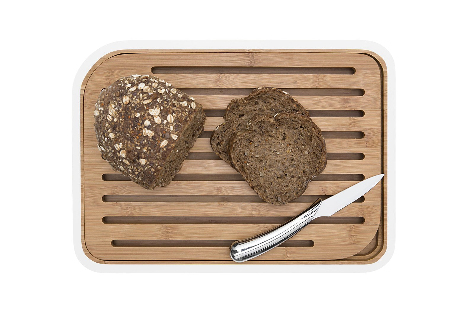 Entdecken Sie das stilvolle Pebbly Brotschneidebrett in Weiss (25x35 cm) – perfekt für hygienisches Schneiden und moderne Kücheneinrichtung.