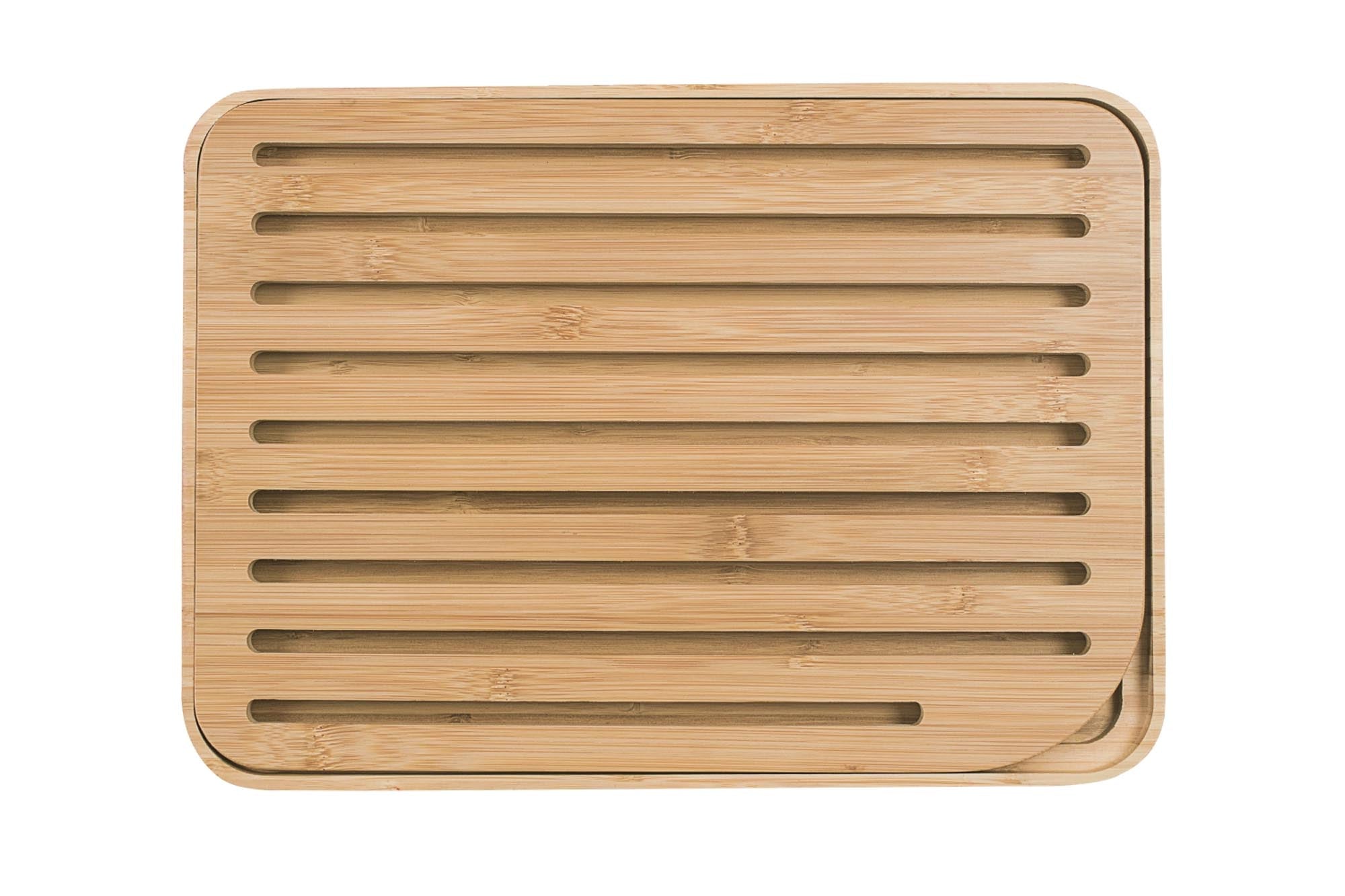 Elegantes, weisses Pebbly Brotschneidebrett (25x35cm) aus robustem, antibakteriellem Bambus – stilvoll, funktional und langlebig.