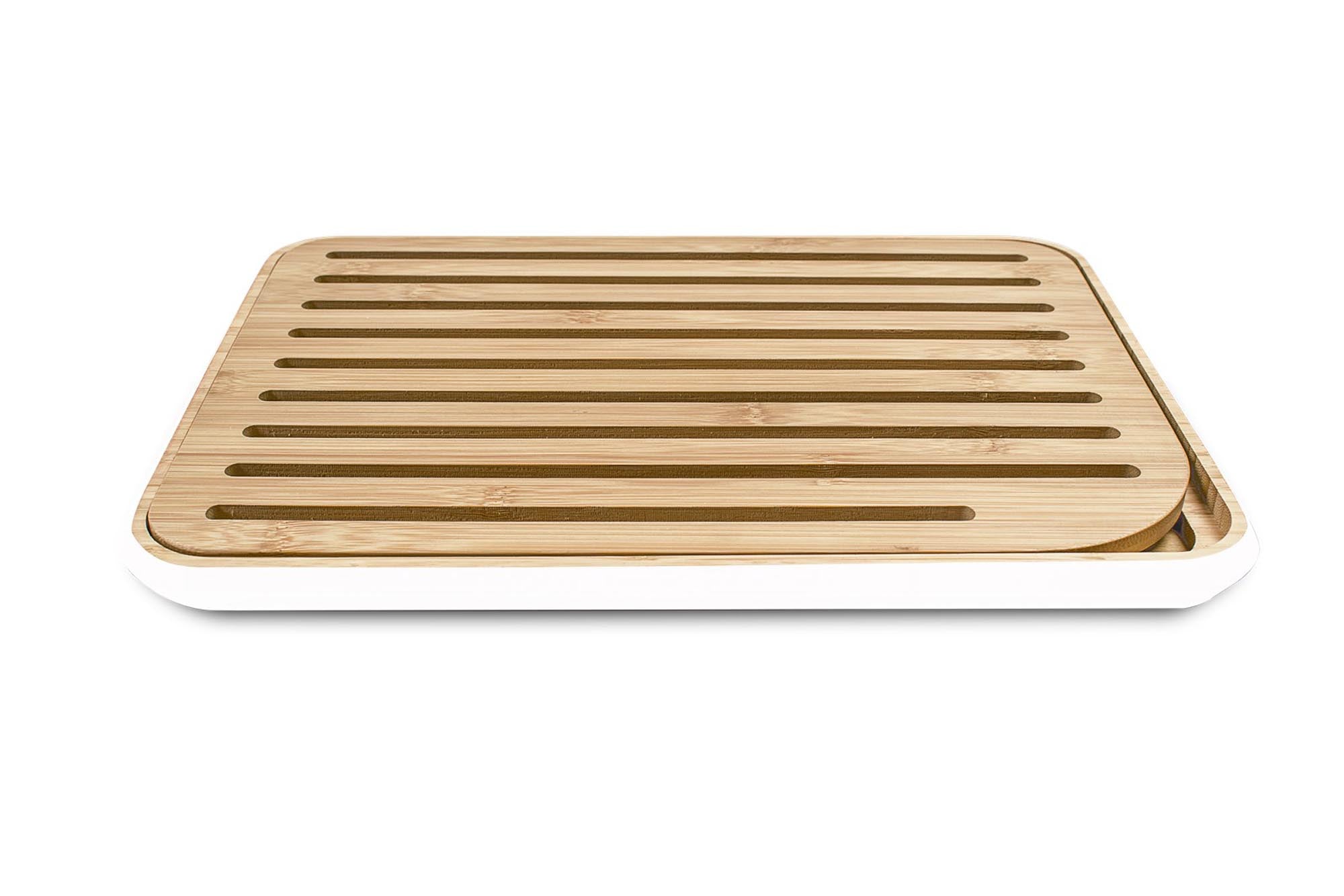 Entdecken Sie das stilvolle Pebbly Brotschneidebrett in Weiss (25x35cm) – ideal für hygienisches Schneiden und modernes Küchendesign.