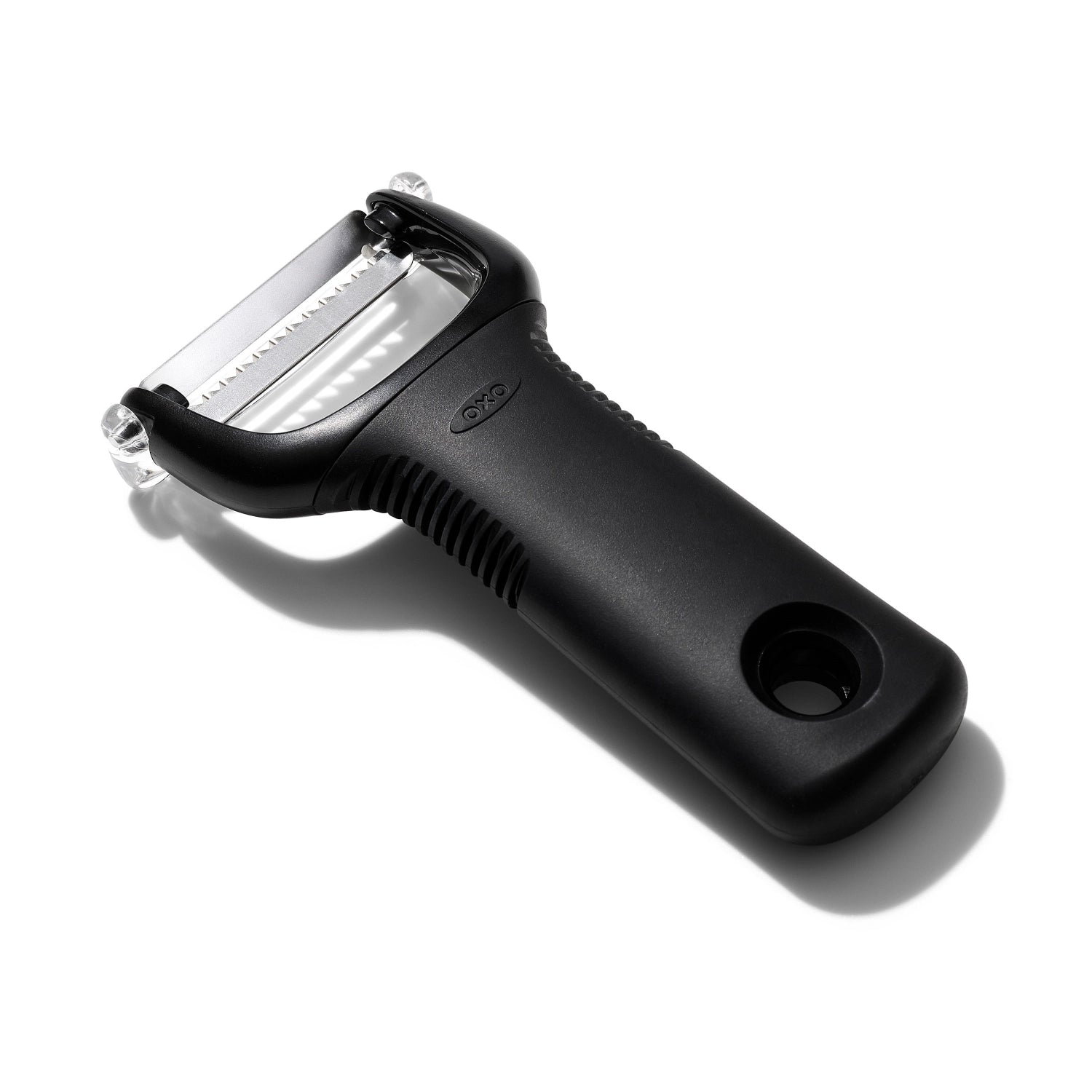 OXO Julienne-Schäler, 19x7.6x4.6 cm, ideal zum präzisen Schneiden von Gemüse in feine Streifen, ergonomisches Design für einfachen Gebrauch.