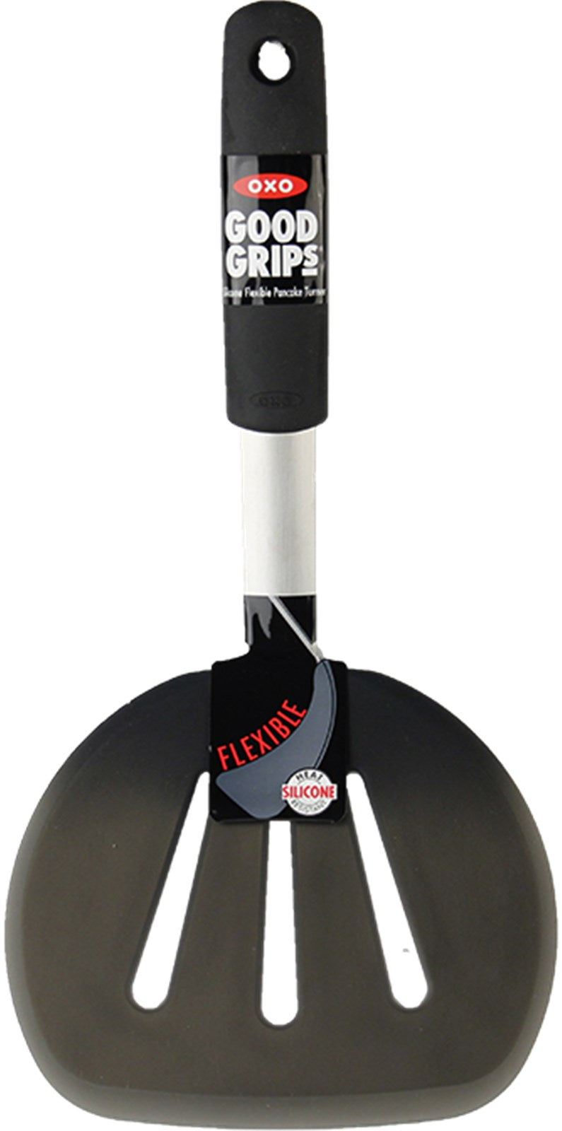 Flexibler OXO Silikon-Pfannenwender, 30 cm, hitzebeständig bis 315 °C, ideal für empfindliche Speisen, spülmaschinenfest.