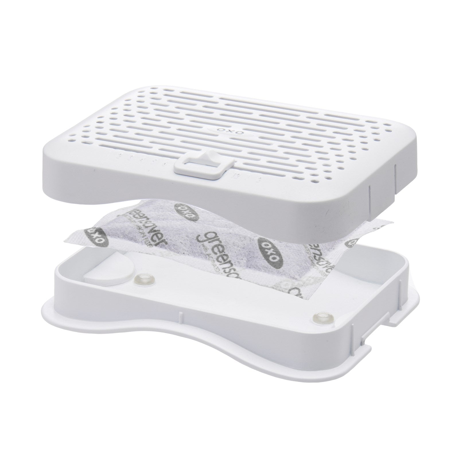 OXO Greensaver Geruchsfilter: Halten Sie Ihre Lebensmittel frisch und geruchsneutral. Perfekt für nachhaltige Küchenorganisation.