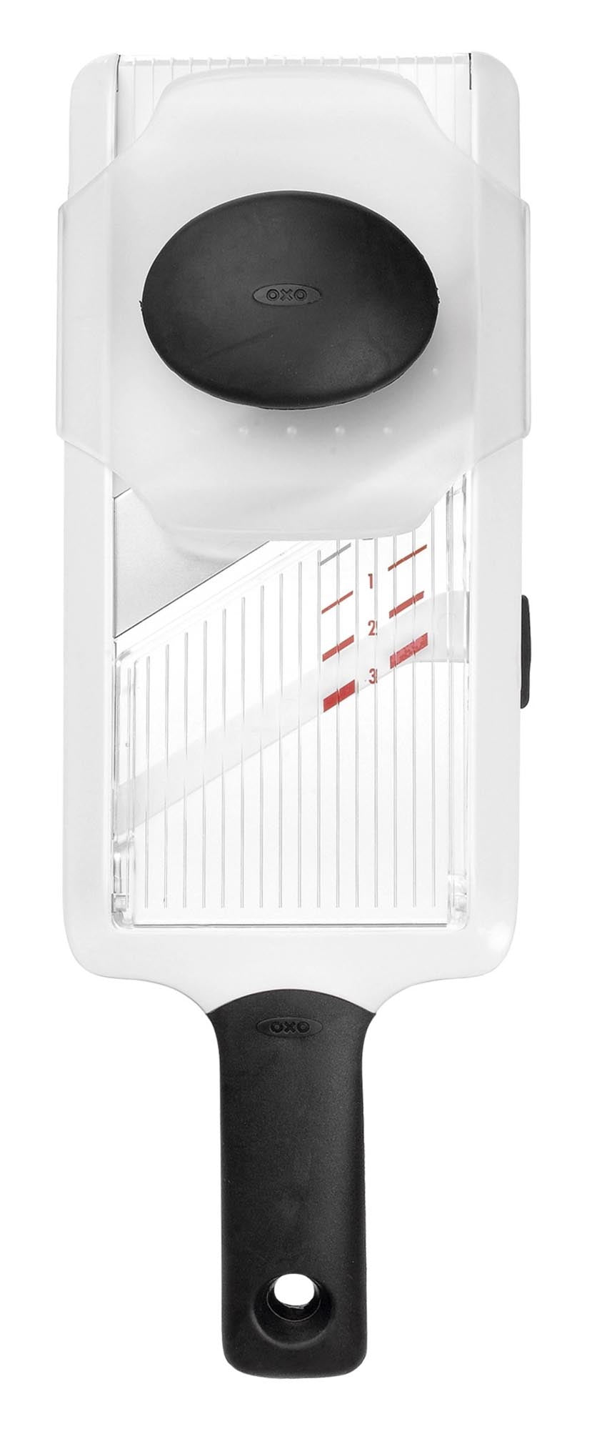 OXO Mandoline: Perfekte Scheiben mit Leichtigkeit und Präzision.