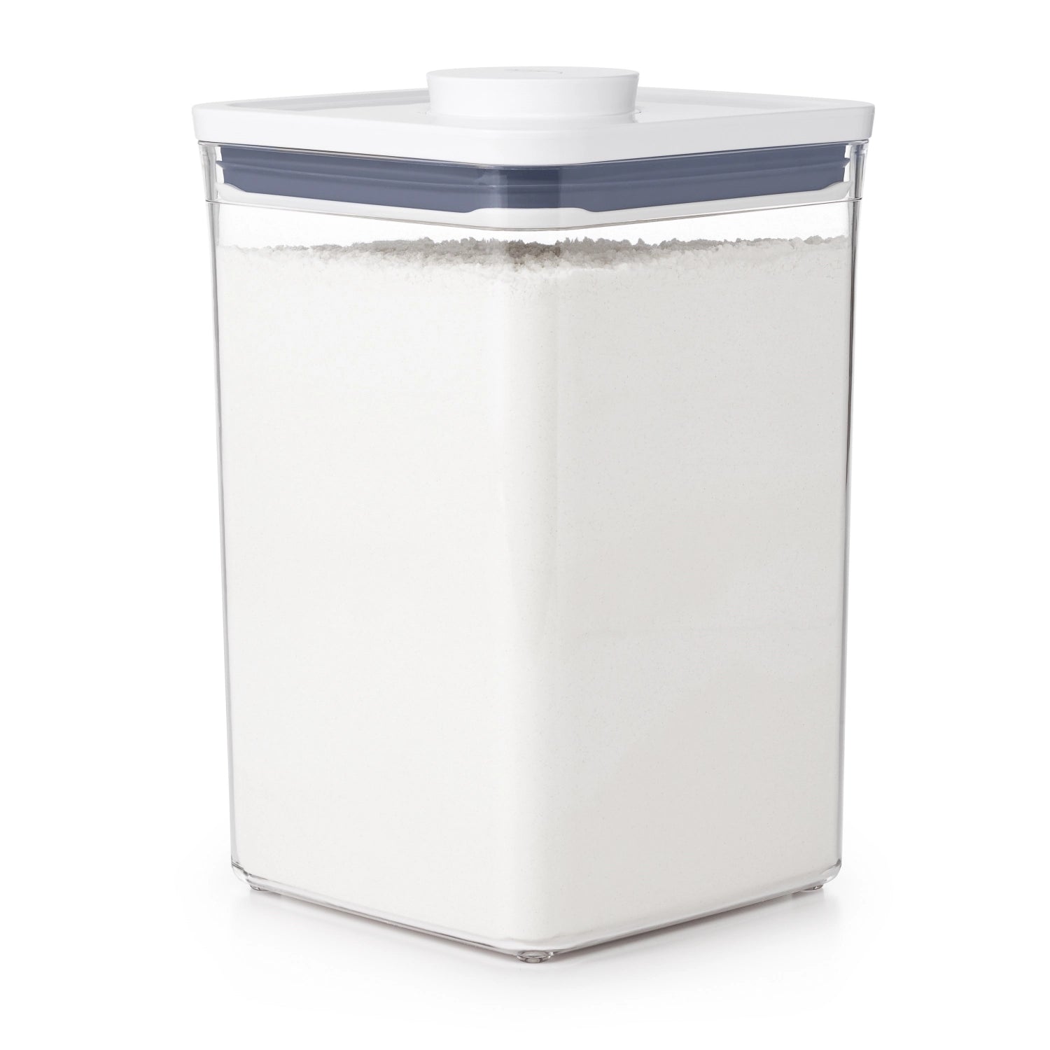 Großer quadratischer OXO POP 2.0 Behälter (16x16x24 cm, 4.2 l) für optimale Aufbewahrung und frische Lebensmittel in modernem Design.