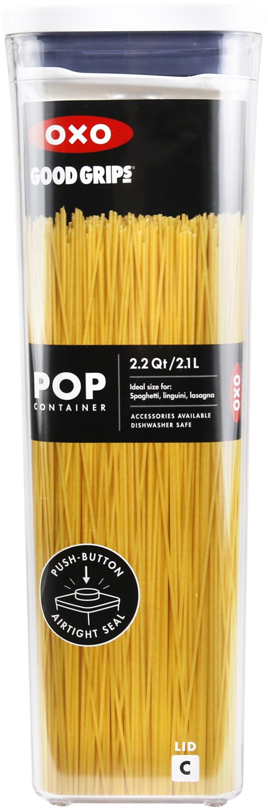 Der OXO POP 2.0 Behälter hoch quadratisch bietet eine elegante Lösung zur Lebensmittelaufbewahrung. Mit 2,1 l Fassungsvermögen und luftdichtem Deckel bleibt alles frisch und organisiert.