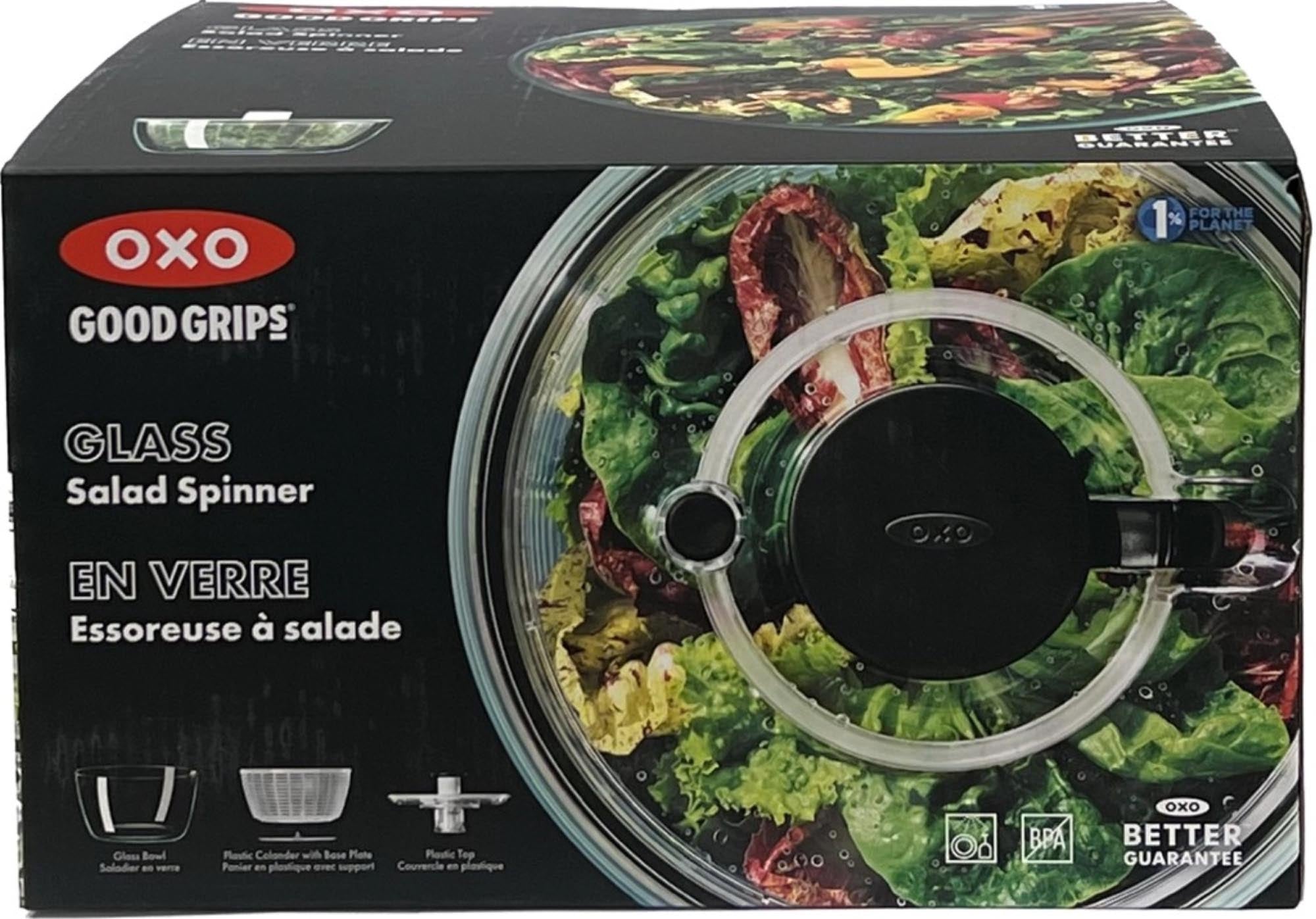 OXO Good Grips: Robuste Glas-Salatschleuder für gesunde Mahlzeiten.