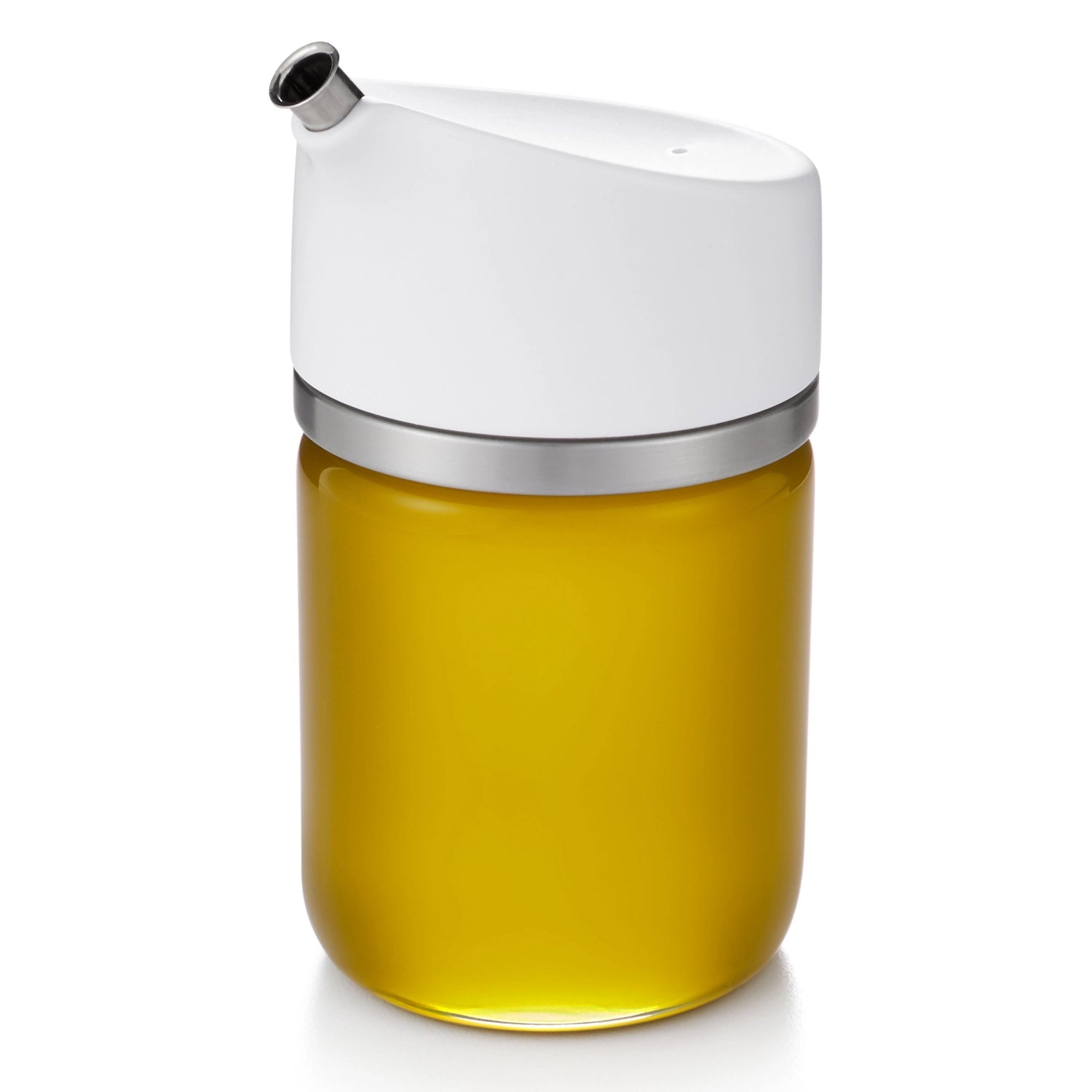 Elegante OXO Glasölflasche (150ml) für präzises Ausgießen, perfekt für die Zubereitung von Speisen und das Verfeinern von Gerichten.