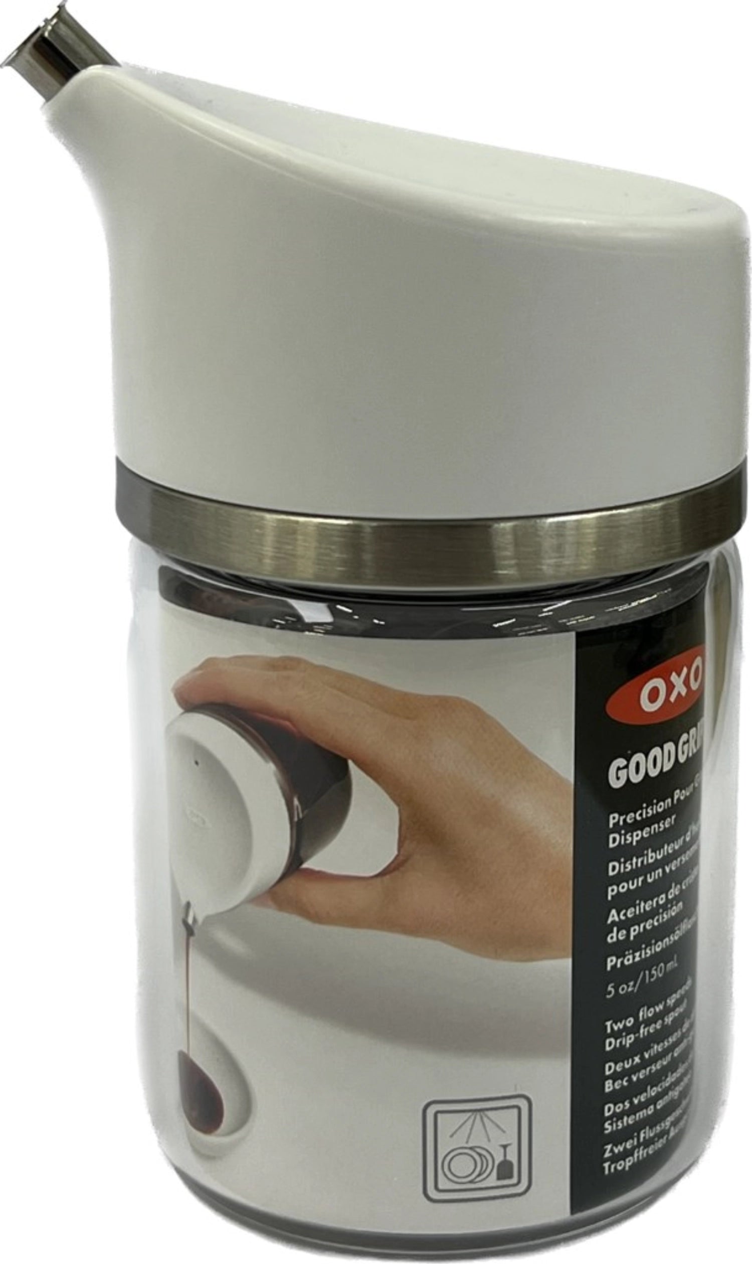 Erleben Sie die OXO Präzisionsölflasche aus Glas (150ml) – ideal für exakte Dosierung in der Küche. Robust, elegant und leicht zu reinigen!