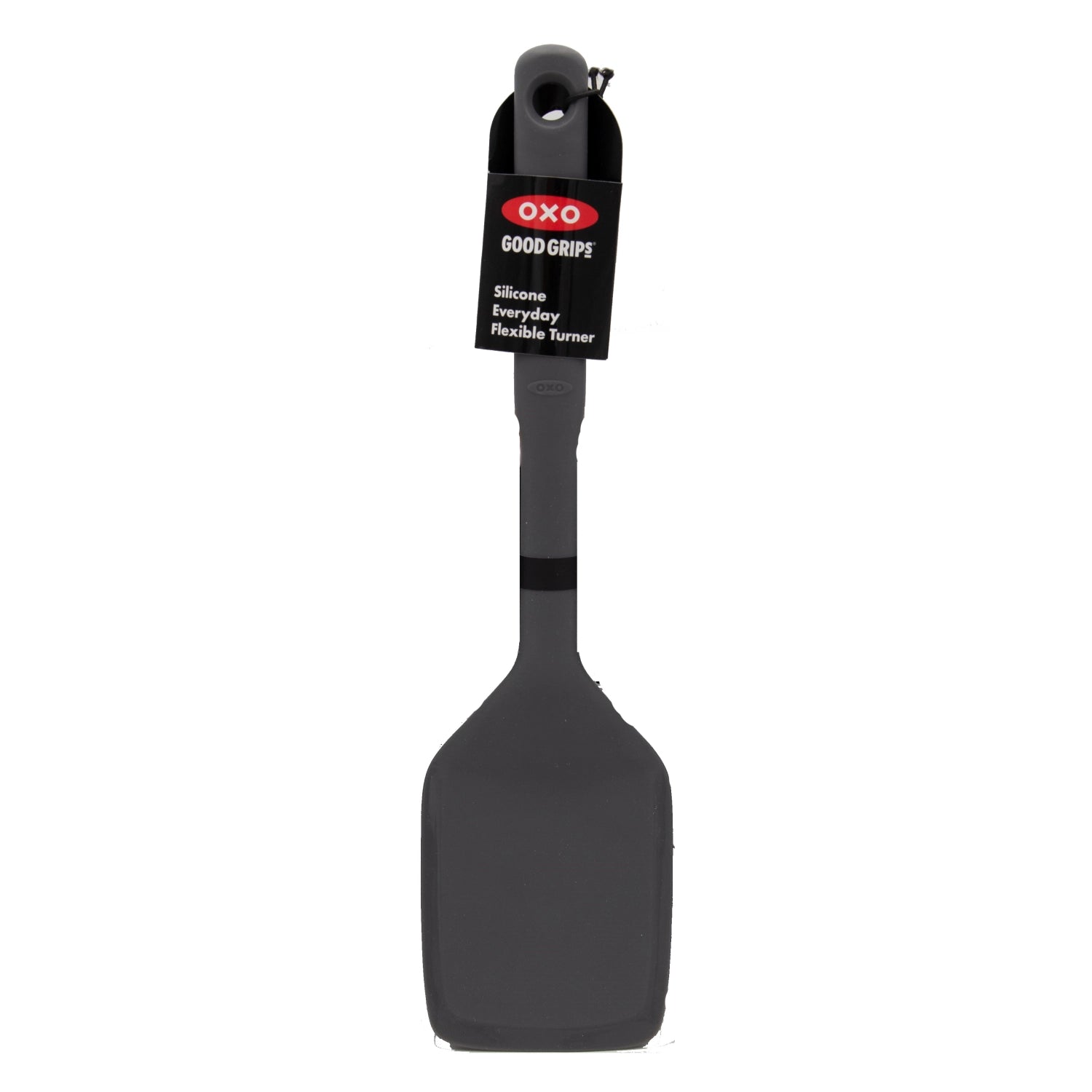 Großer OXO Wender aus Silikon, ideal für das Wenden von Speisen in der Pfanne, mit rutschfestem Griff und hitzebeständiger Oberfläche.