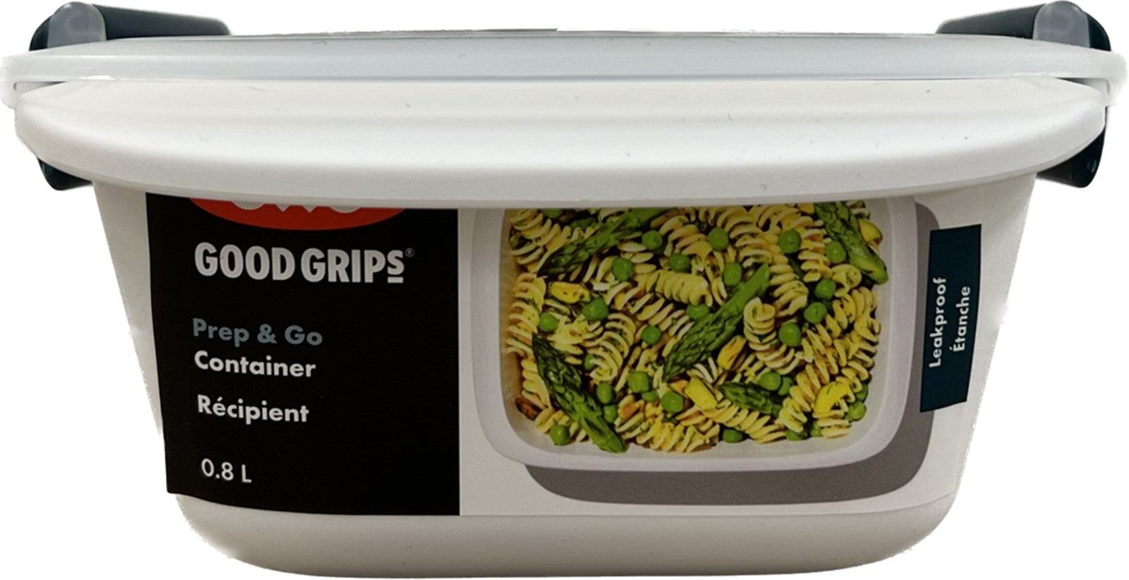 Der OXO Good Grips Prep & Go Behälter 0.8L hält Snacks und Mahlzeiten frisch, ist luftdicht, robust und ideal für unterwegs.