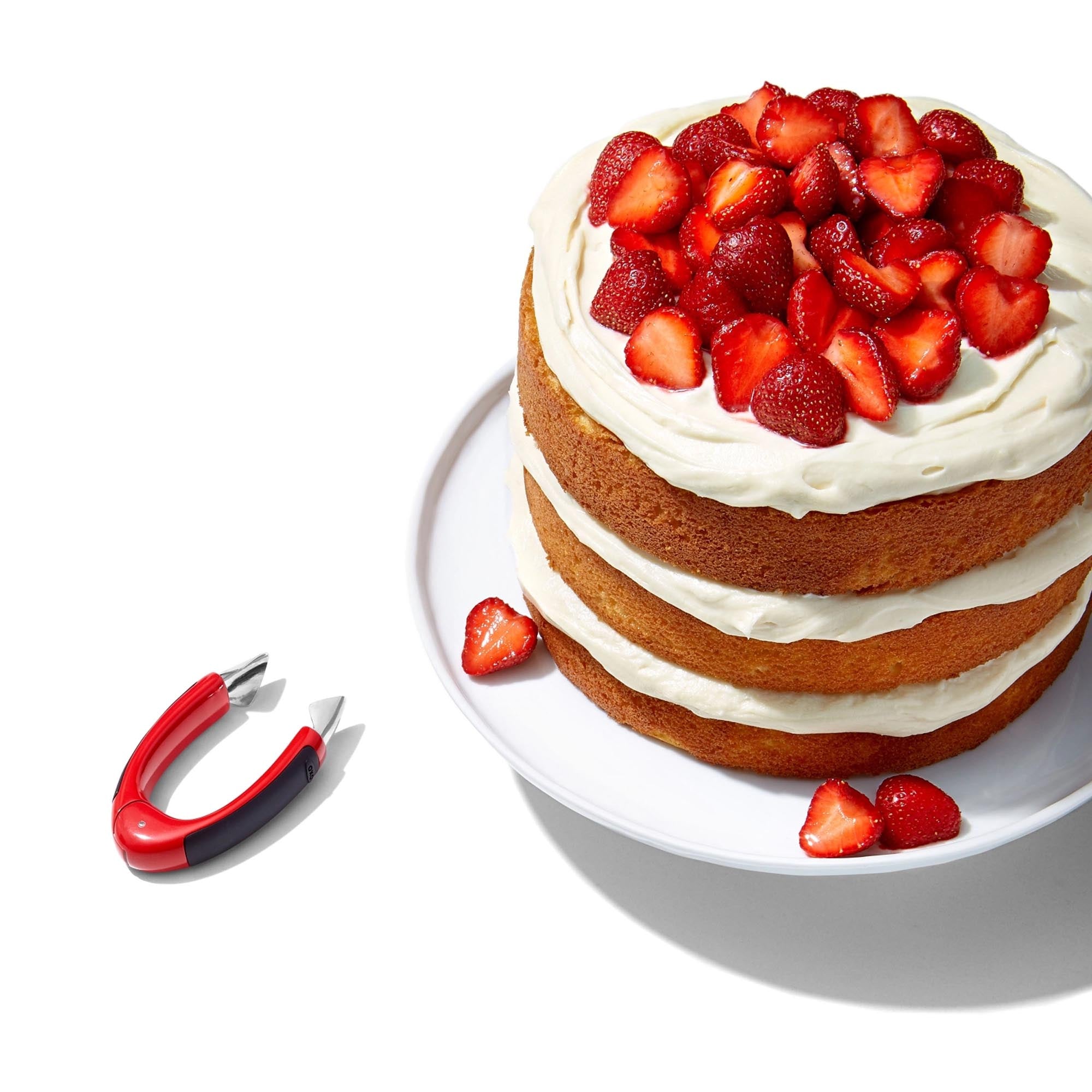 OXO Good Grips Erdbeerstrunkentferner: Ergonomisches Design für müheloses Entfernen von Erdbeerstrunken – ideal für jeden Erdbeerliebhaber!