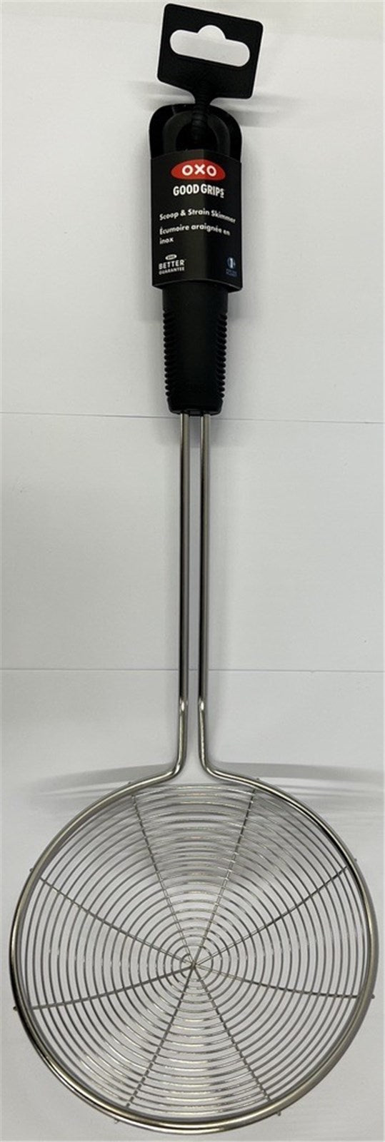 Entdecken Sie den OXO Good Grips Draht-Schaumlöffel (37.6x13.9cm) – ideal zum mühelosen Abseihen und Servieren von Speisen.