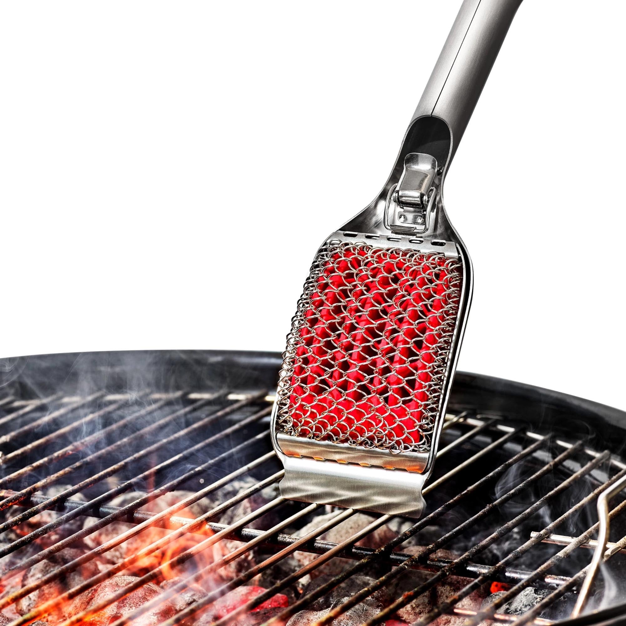 OXO Grillbürste 51.3x7.8cm: Robuste Edelstahlborsten und ergonomischer Griff für mühelose Grillreinigung und Pflege.
