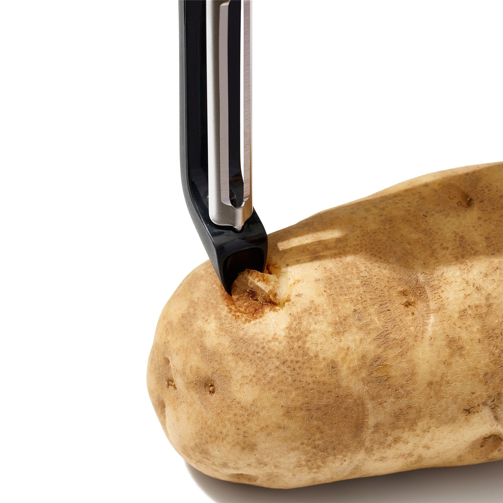 Erleben Sie müheloses Schälen mit dem OXO Drehschäler. Ergonomischer Griff, rostfreier Edelstahl und optimaler Drehmechanismus für perfekte Ergebnisse.