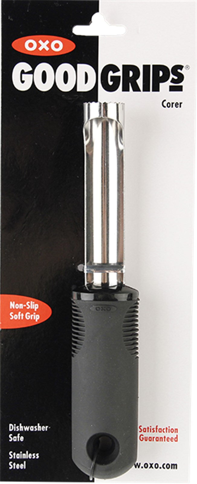 OXO Apfelentkerner in Schwarz, 20 cm: Ideal für müheloses Entkernen von Äpfeln. Ergonomisch, langlebig und perfekt für Ihre Rezepte.