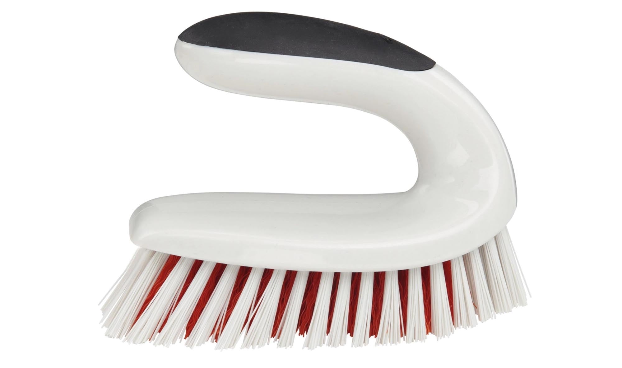 Die weisse OXO Universalbürste (12.7x7.6 cm) ist robust, ergonomisch und spülmaschinenfest – ideal für Küche und Haushalt.