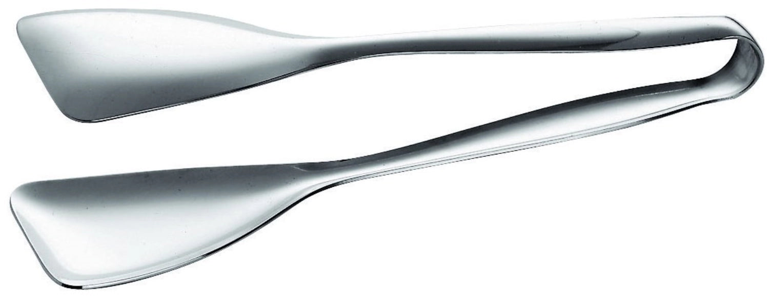 Elegante 23 cm lange Brotzange aus hochwertigem Edelstahl von Piazza, ideal zum Servieren von Brot und Brötchen.