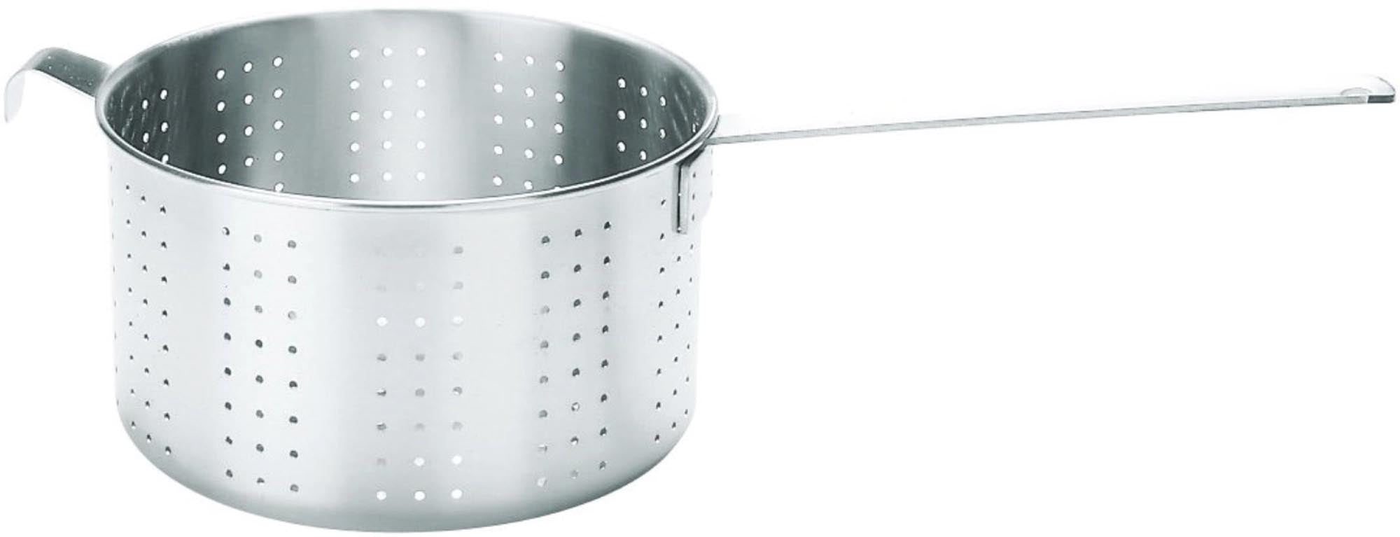 Elegantes Stielsieb von Piazza, 28cm, Edelstahl, ideal für Pasta & Gemüse. Robust, korrosionsbeständig, leicht zu reinigen.