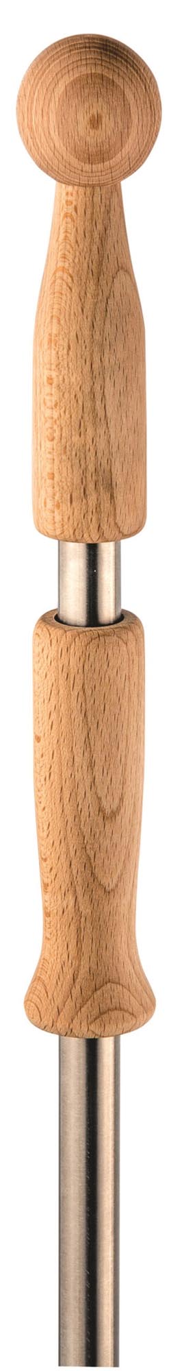 Runder Pizzaschieber D22cm aus Edelstahl, 172cm lang, ideal für grosse Pizzen. Robust, pflegeleicht, ergonomisch – perfekt für Pizza-Liebhaber.