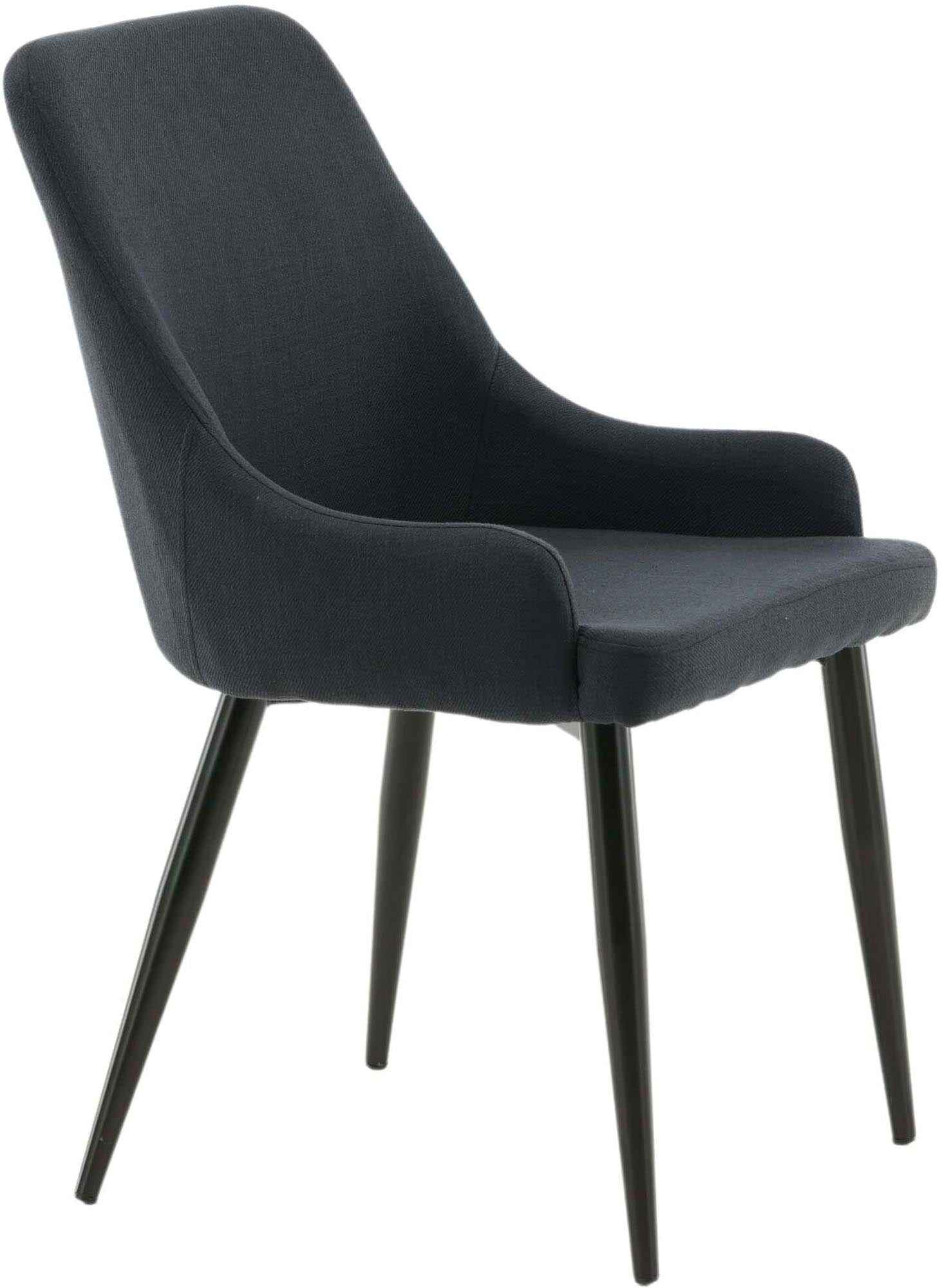 Verleihen Sie Ihrem Essbereich mit dem Plaza Stuhl von Venture Home einen modernen Akzent! Robuster Metallrahmen und bequeme, graue Polsterung sorgen für Stil und Komfort.