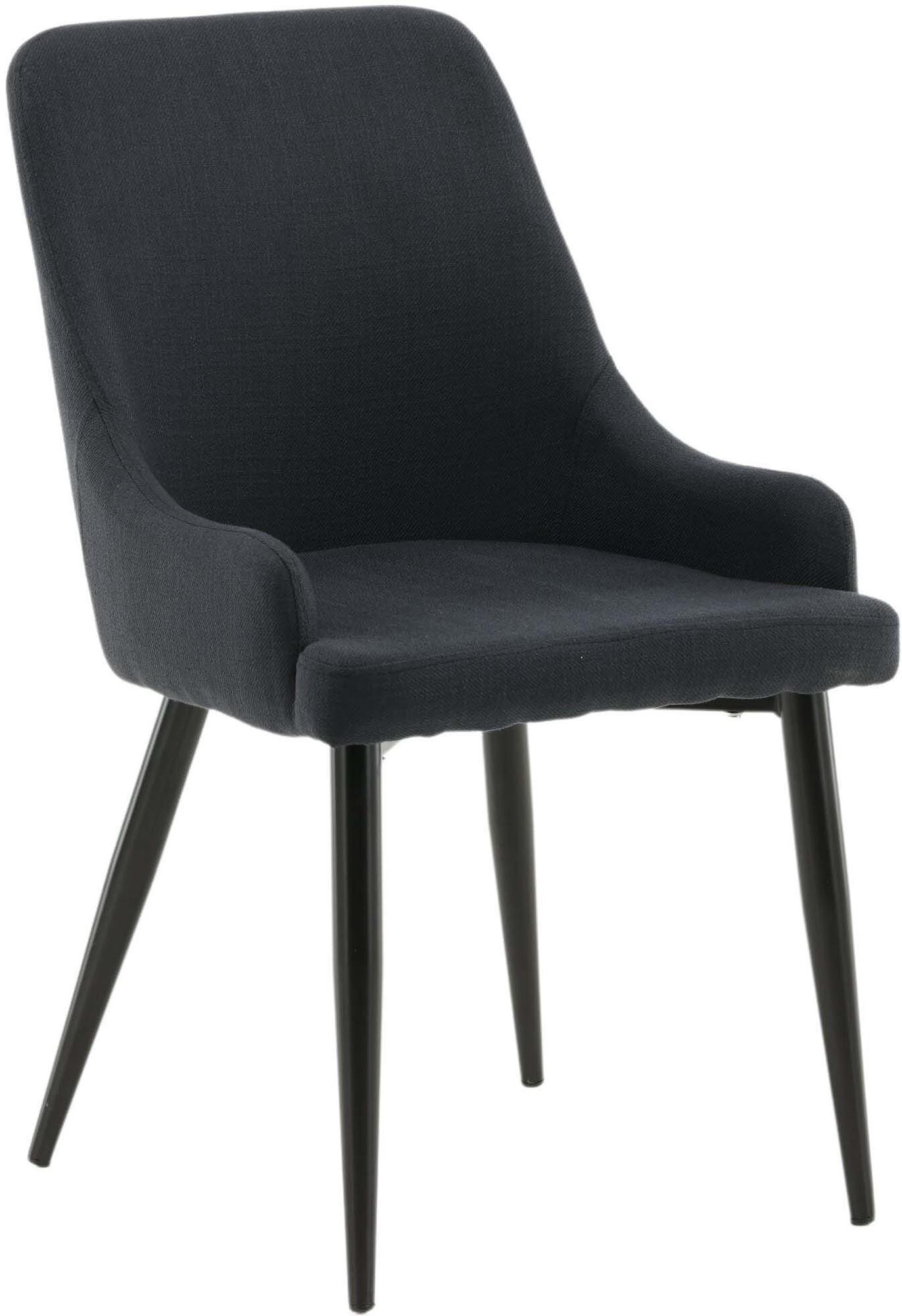 Der Plaza Stuhl von Venture Home: Stilvolles Design, komfortable Polsterung, pulverbeschichtete Metallbeine, pflegeleichtes Polyester.