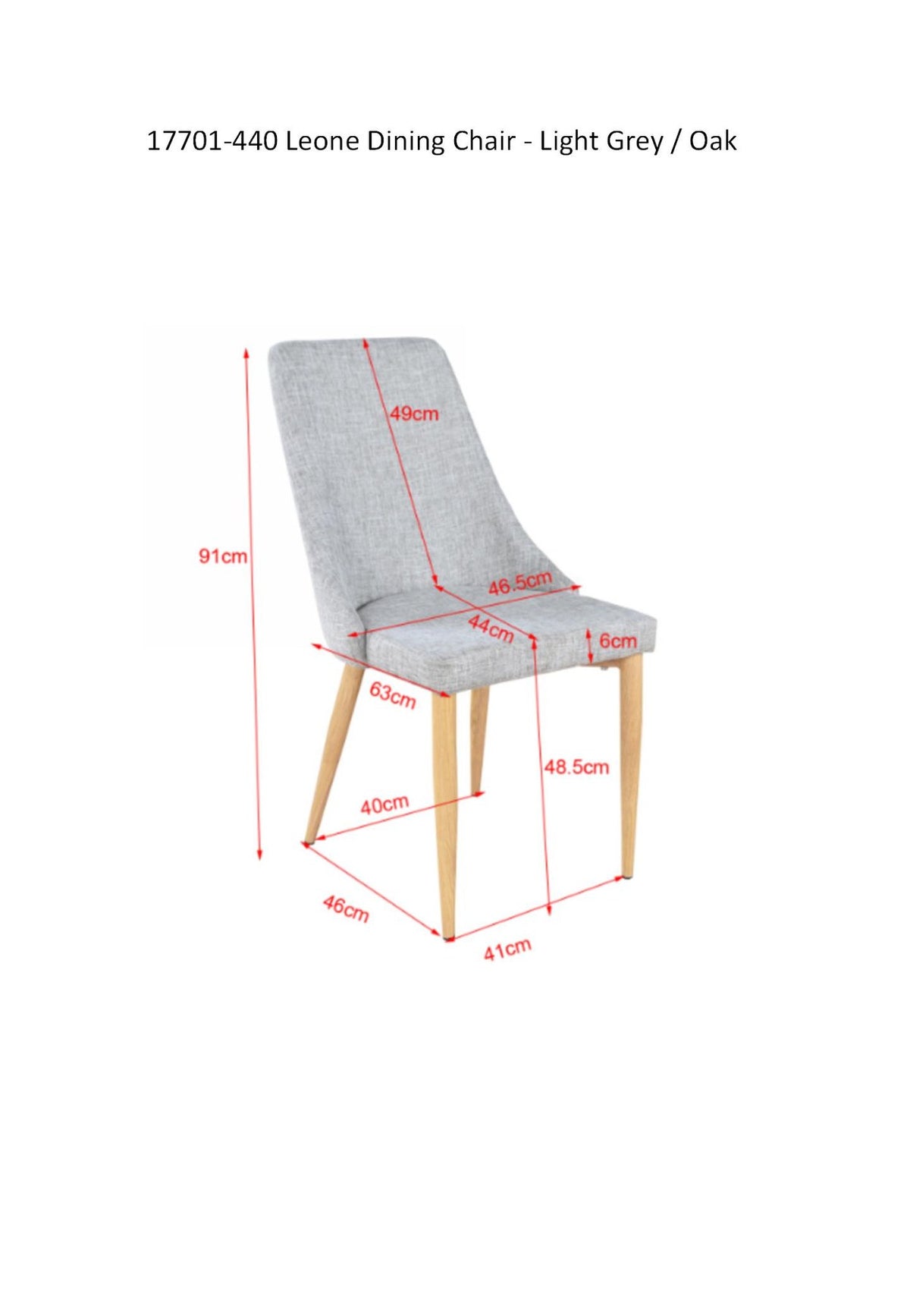 Leone Stuhl von Venture Home, Sitzfläche in Weiss aus Polyester-Cord-Stoff, schwarze Stahlbeine, hohe Rückenlehne, klassisches Design
