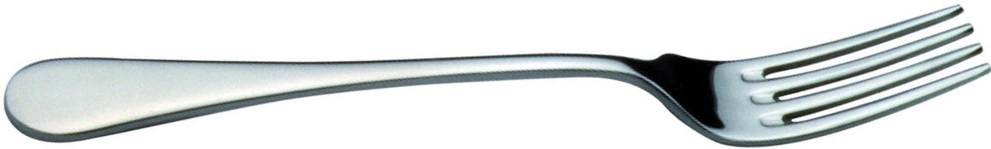 Elegante 18cm Dessertgabel aus 18/10 Edelstahl, glänzend, langlebig, ideal für stilvolles Servieren von Desserts.