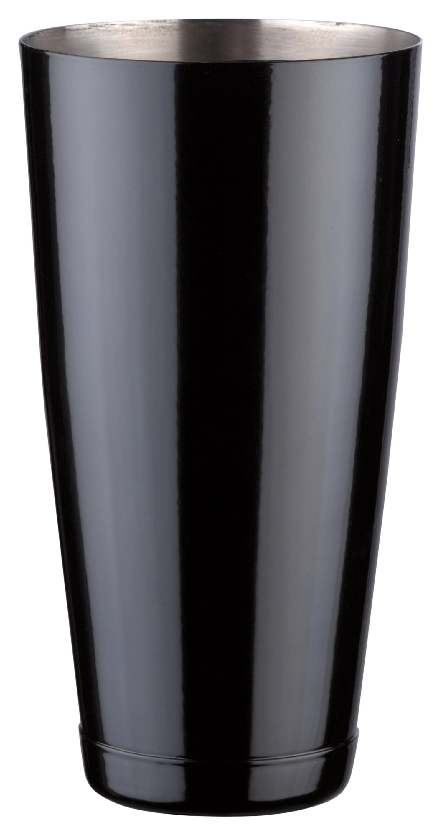Eleganter Boston Shaker aus mattem Edelstahl in Schwarz, ideal für Cocktails. Hochwertiger Küchenhelfer von Piazza, 0.9l, D9.2cm.