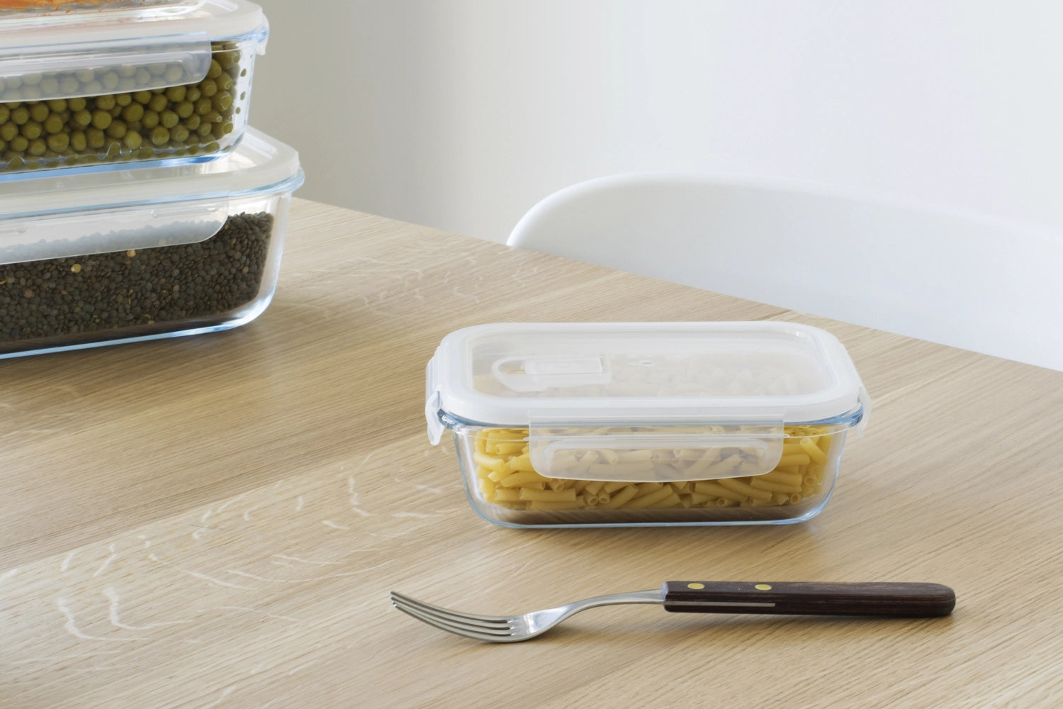 Sichern Sie sich die Pebbly Glas Vorratsdose mit Ventil (65cl) für frische Lebensmittel. Hitzebeständig, bruchsicher und umweltfreundlich!