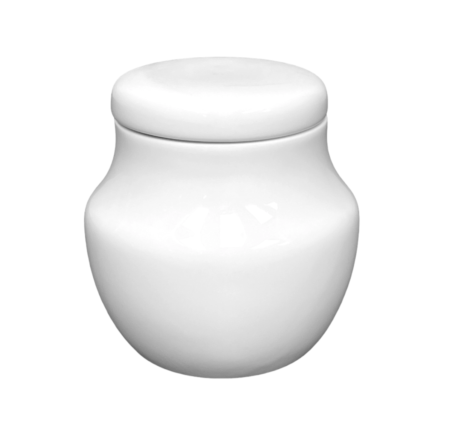 Schlichte und stilvolle Zuckerdose Uni 09 von Royal Porcelain, 0.2lt, in edlem Weiß. Perfekt für die ansprechende Aufbewahrung von Zucker.