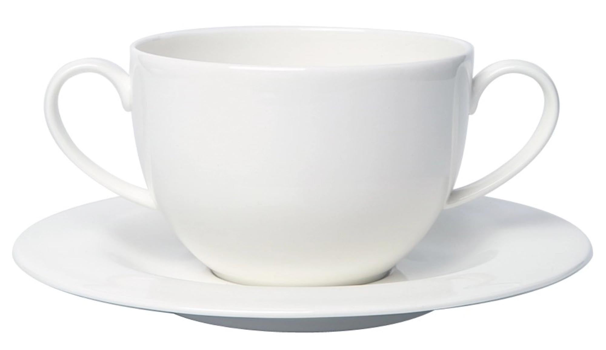 Verona BC Suppen Untertasse 16cm in Weiss präsentiert im Onlineshop von KAQTU Design AG. Tasse ist von Royal Porcelain