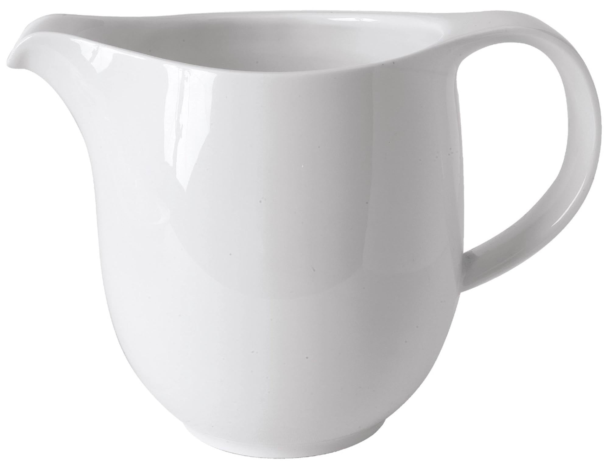 Elegante 0,28l Kanne aus Maxa Dura Porzellan, kratzfest, stossfest, ergonomisch, ideal für Sahne und Milch. Zeitloses Design.