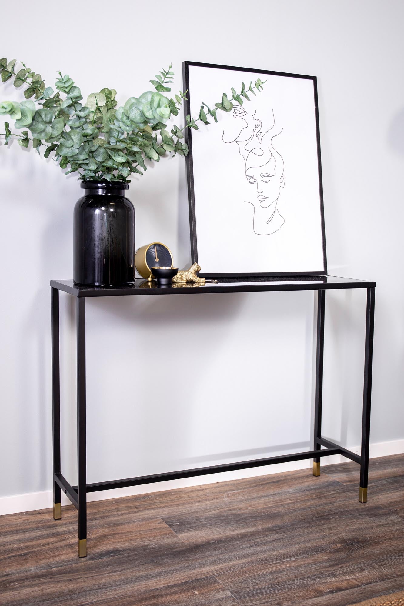 Dipp Beistelltisch in Schwarz/Gold präsentiert im Onlineshop von KAQTU Design AG. Beistelltisch ist von Venture Home