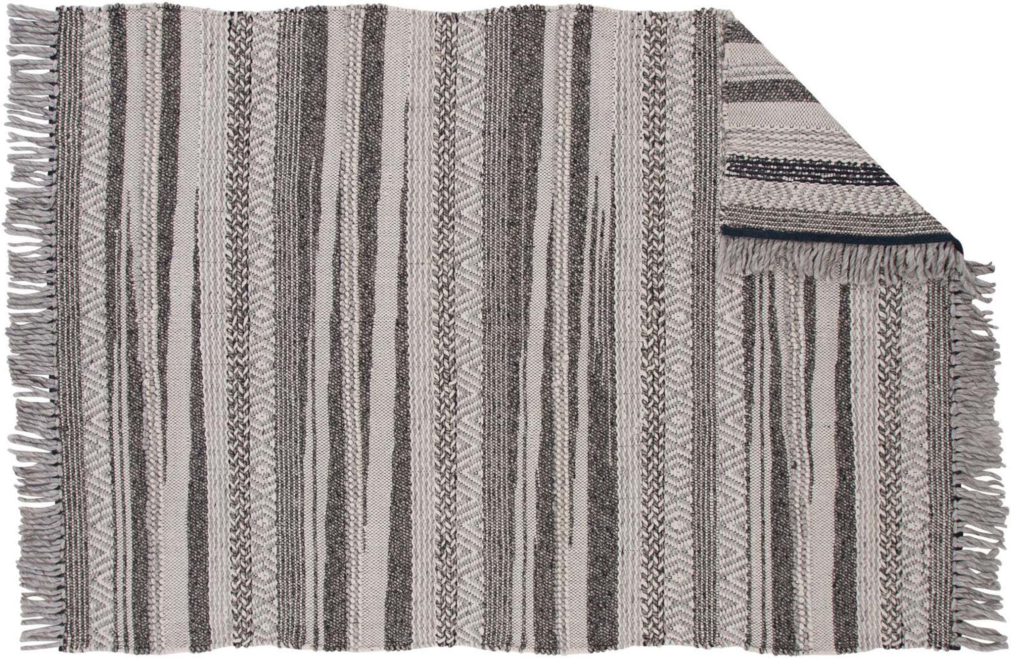 Alwar Teppich in Dunkelgrau präsentiert im Onlineshop von KAQTU Design AG. Teppich ist von Venture Home