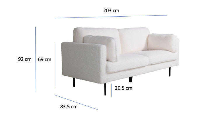 Boom Sofa in Beige/Schwarz präsentiert im Onlineshop von KAQTU Design AG. 3er Sofa ist von Venture Home