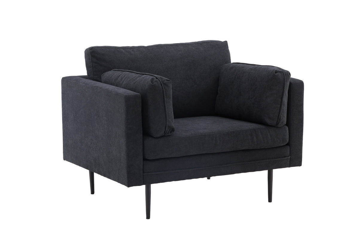 Boom Sessel in Schwarz präsentiert im Onlineshop von KAQTU Design AG. Sessel mit Armlehnen ist von Venture Home
