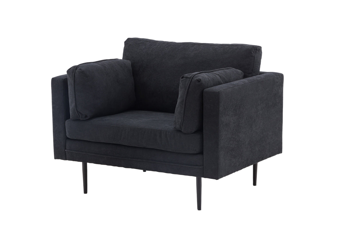 Boom Sessel in Schwarz präsentiert im Onlineshop von KAQTU Design AG. Sessel mit Armlehnen ist von Venture Home