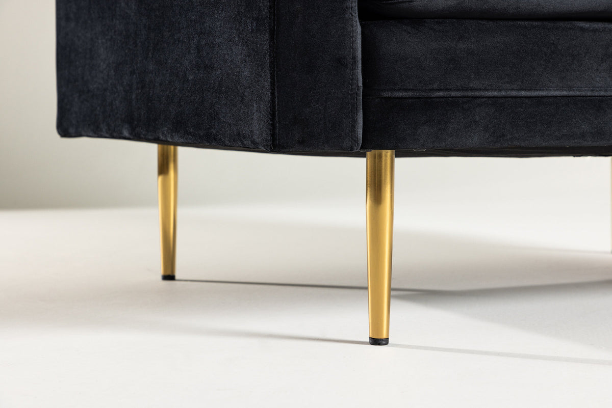 Boom Sessel in Schwarz präsentiert im Onlineshop von KAQTU Design AG. Sessel mit Armlehnen ist von Venture Home