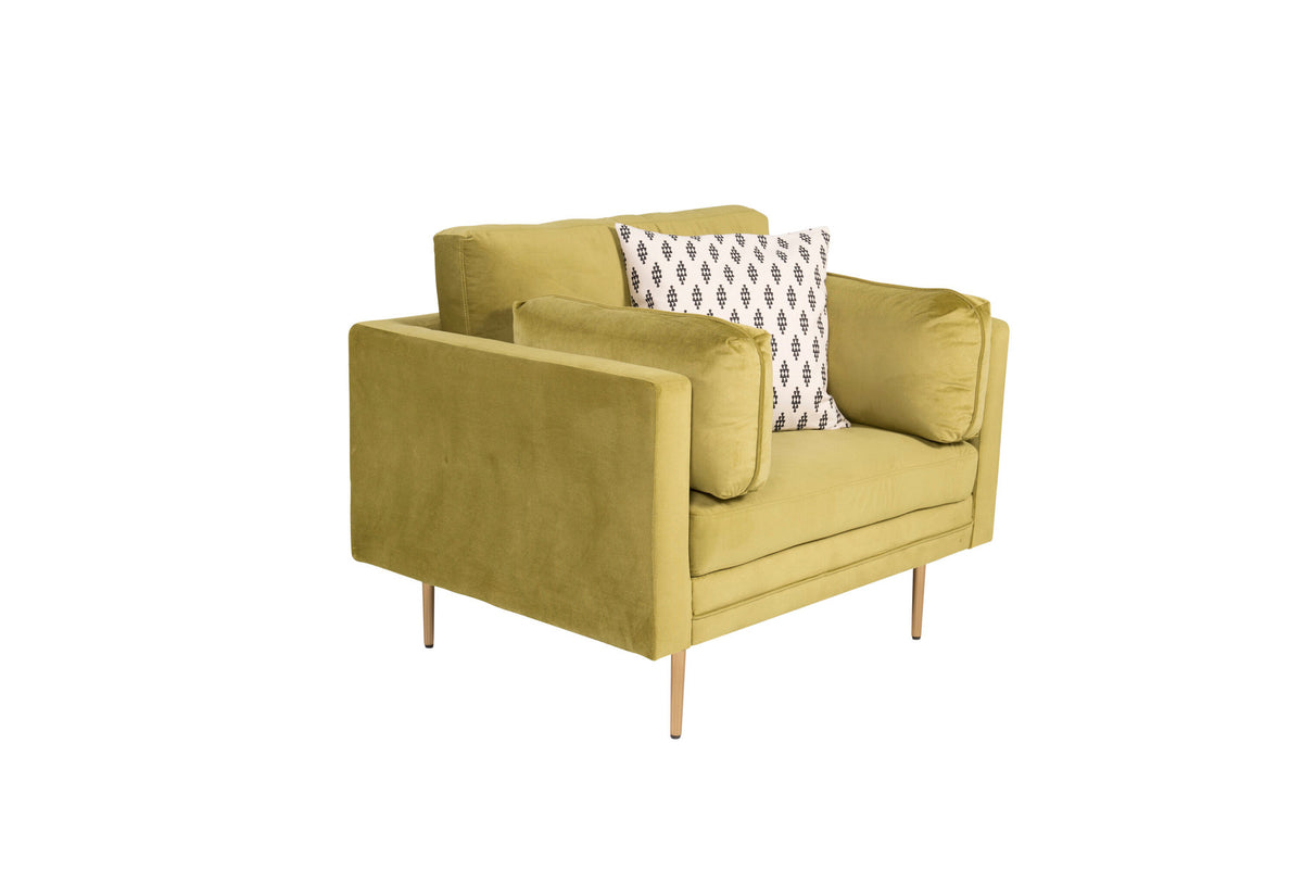 Boom Sessel in Grün präsentiert im Onlineshop von KAQTU Design AG. Sessel mit Armlehnen ist von Venture Home