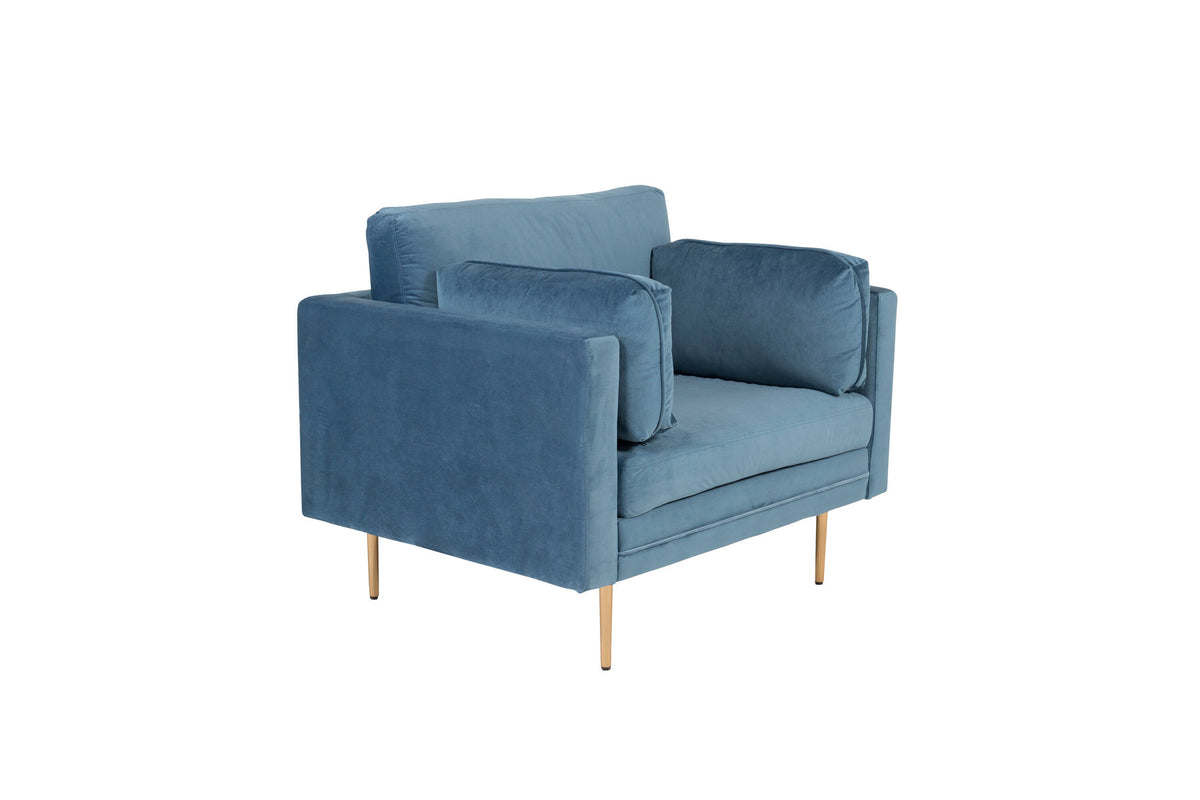 Boom Sessel in Blau präsentiert im Onlineshop von KAQTU Design AG. Sessel mit Armlehnen ist von Venture Home