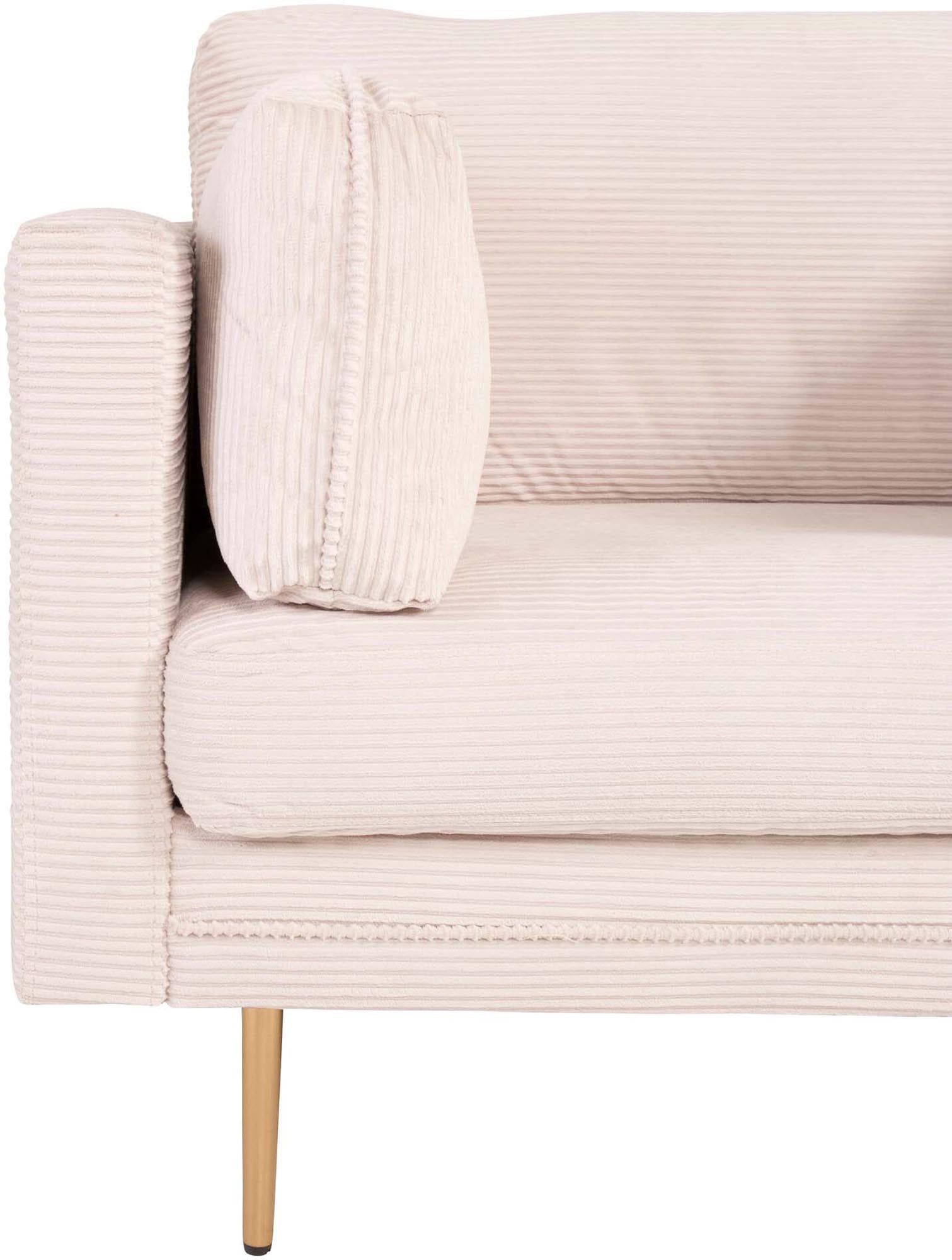 Erleben Sie den Boom Sessel von Venture Home: Eleganter Samt, luftige Optik und einladendes Design für ein stilvolles Wohnambiente.