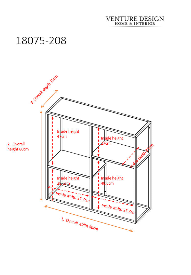 Staal Bücherregal in Schwarz präsentiert im Onlineshop von KAQTU Design AG. Standregal ist von Venture Home