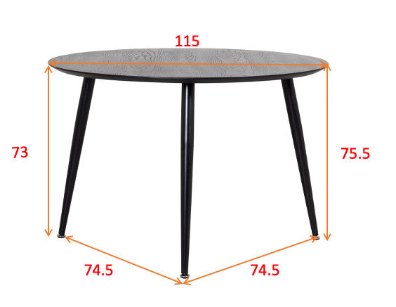 Dipp Esstisch in Schwarz präsentiert im Onlineshop von KAQTU Design AG. Esstisch ist von Venture Home
