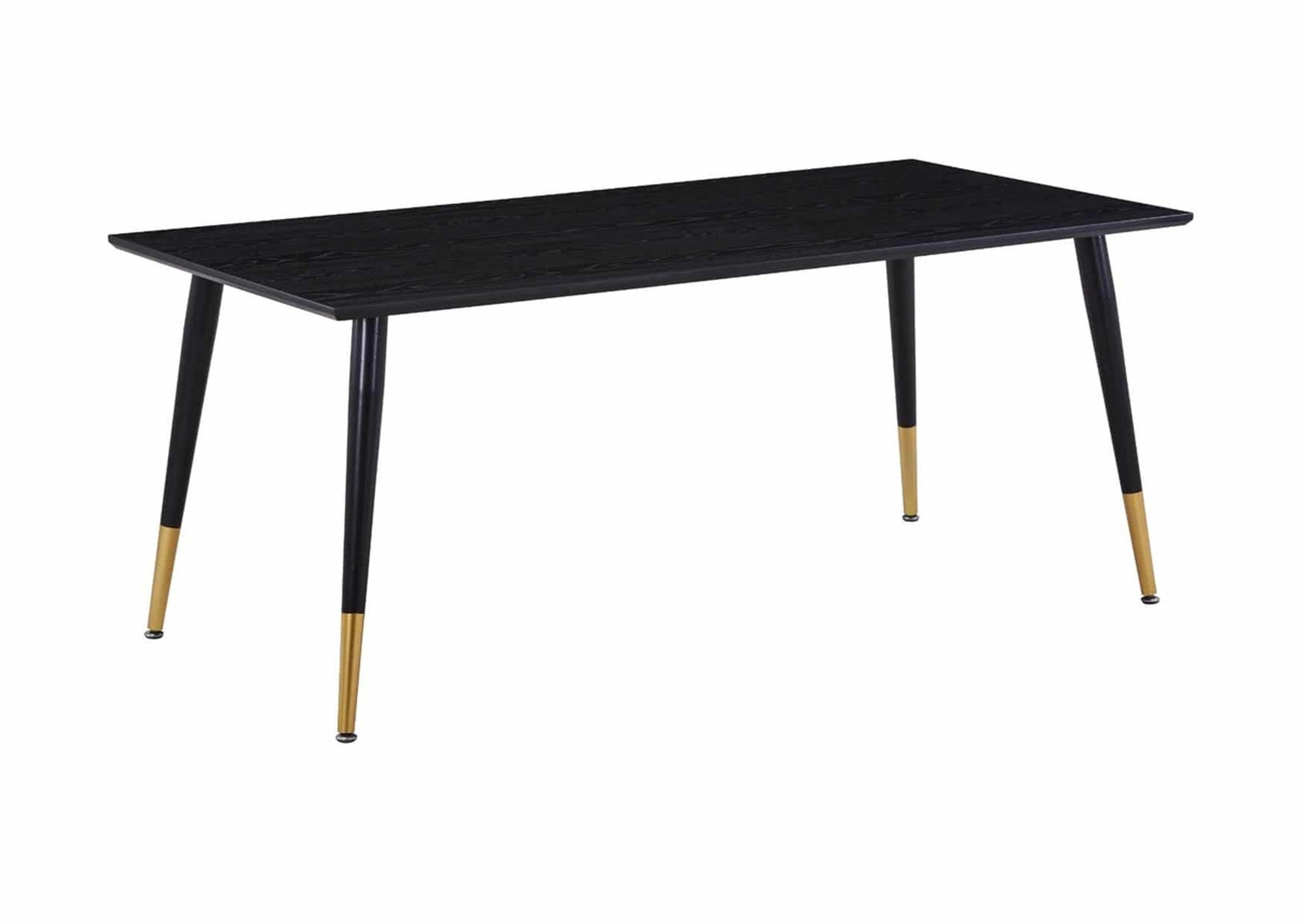 Dipp Esstisch in Schwarz/Gold präsentiert im Onlineshop von KAQTU Design AG. Esstisch ist von Venture Home